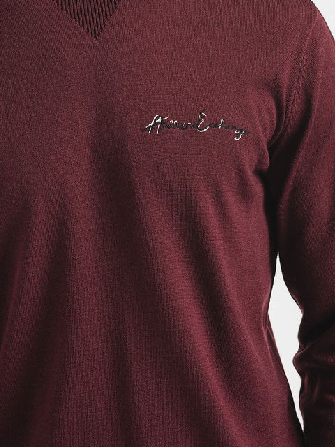 Pullover Armani Exchange da Uomo - Bordeaux