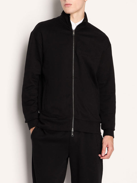 Felpa Zip Armani Exchange da Uomo - Nero