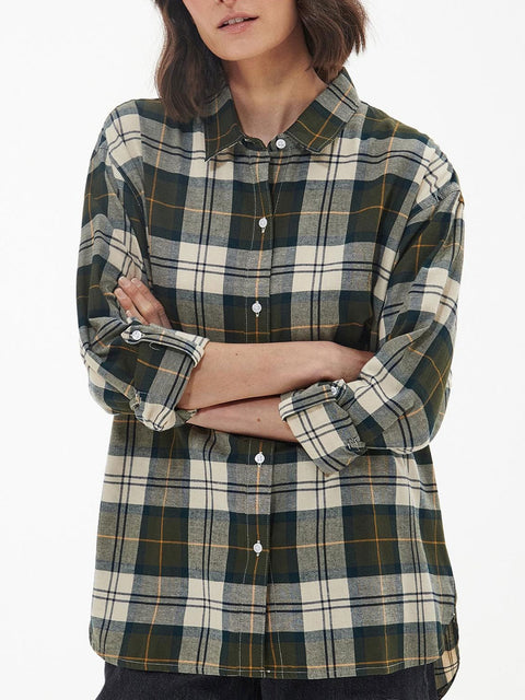 Camicia Casual Barbour Elishaw da Donna - Verde