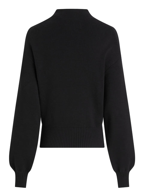 Pullover Calvin Klein Cut Out da Donna - Nero