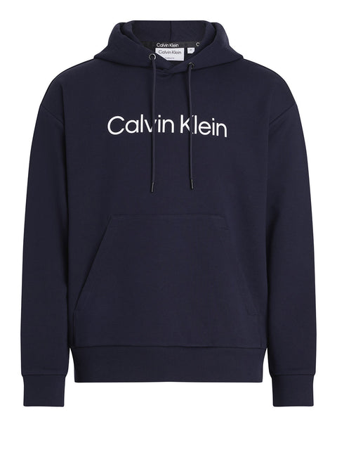 Felpa Cappuccio Calvin Klein Hero Logo da Uomo - Blu