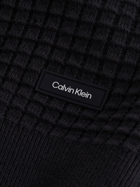 Pullover Calvin Klein Texture Mix da Uomo - Nero