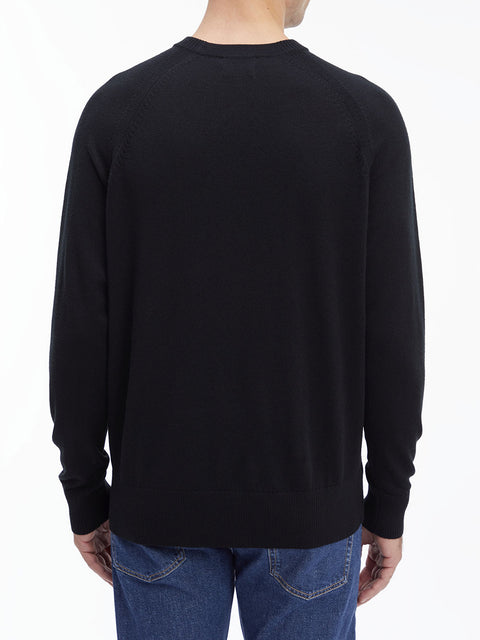 Maglione Calvin Klein Merino Comfort da Uomo - Nero