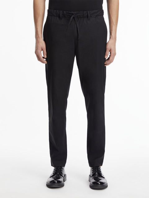 Pantalone Calvin Klein Tech Cotton-Stretch da Uomo - Nero