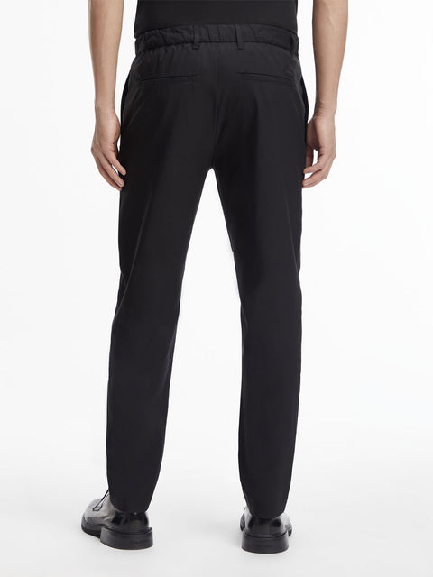 Pantalone Calvin Klein Tech Cotton-Stretch da Uomo - Nero