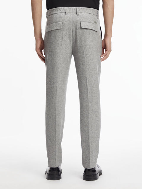 Pantalone Chino Calvin Klein Heavier Wool-Blend da Uomo - Grigio