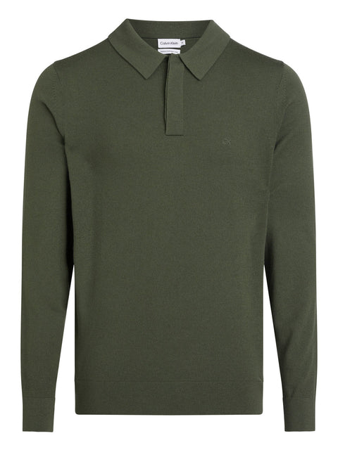 Polo Calvin Klein Merino Polo da Uomo - Verde