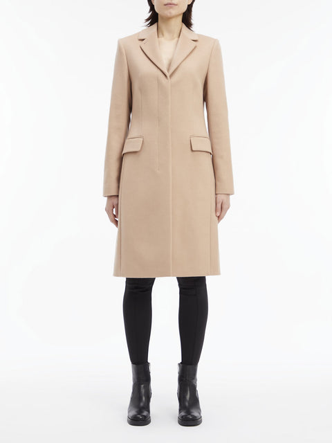 Cappotto Calvin Klein Essential Wool Coat da Donna - Beige