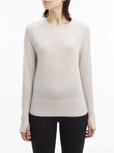 Pullover Calvin Klein Extra Fine Wool da Donna - Avorio