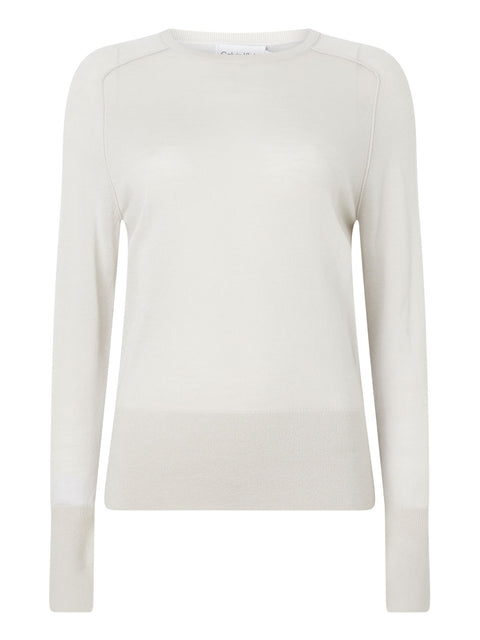 Pullover Calvin Klein Extra Fine Wool da Donna - Avorio