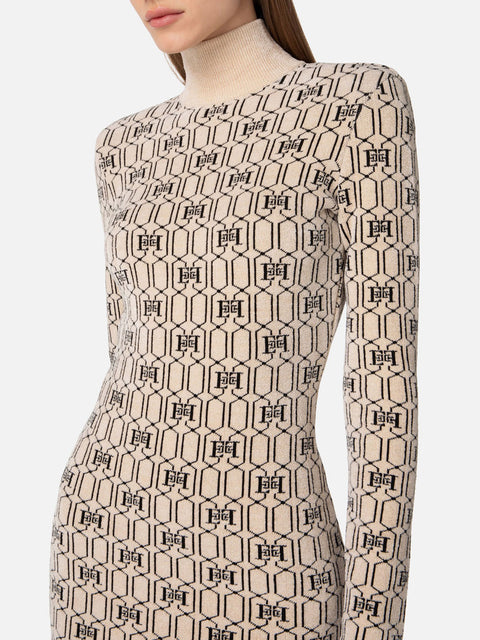 Vestito Mini Elisabetta Franchi da Donna - Nero Beige