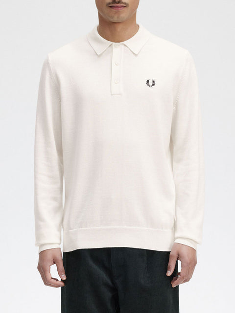 Polo Fred Perry Classic Knitted da Uomo - Avorio