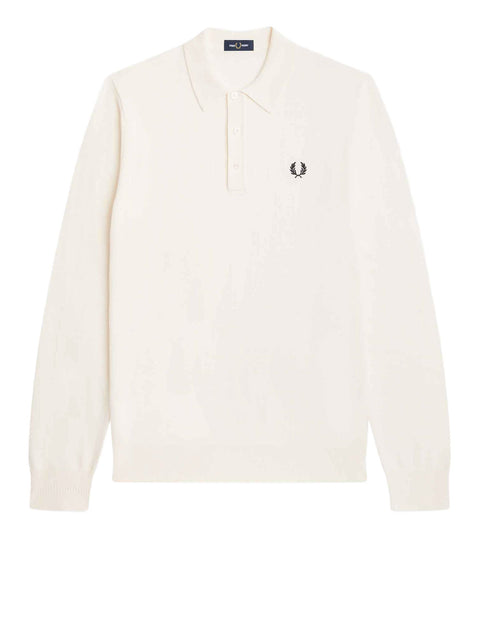 Polo Fred Perry Classic Knitted da Uomo - Avorio