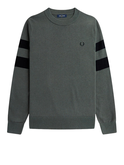 Pullover Fred Perry Tipped Jumper da Uomo - Verde