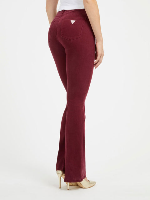 Jeans Guess Sexy Flare da Donna - Bordeaux