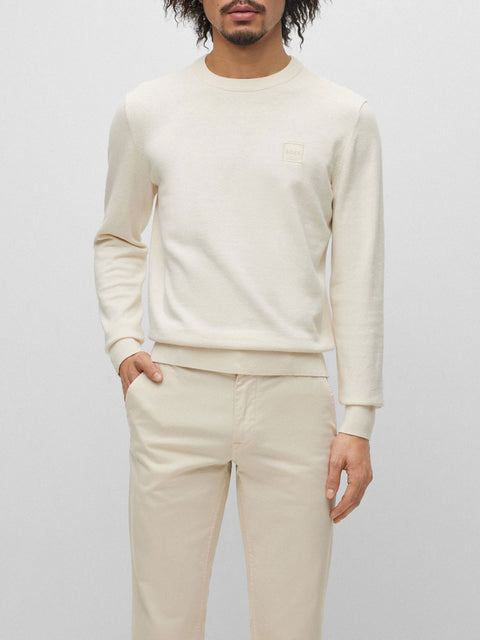 Pullover Hugo Boss Kanovano da Uomo - Bianco