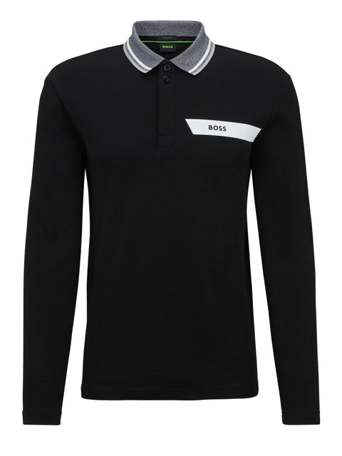 Polo Hugo Boss Plisy da Uomo - Nero