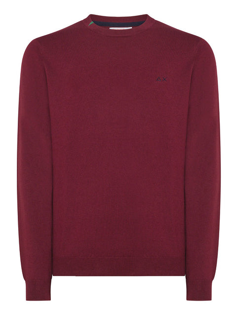 Pullover Sun68 Round Solid da Uomo - Bordeaux