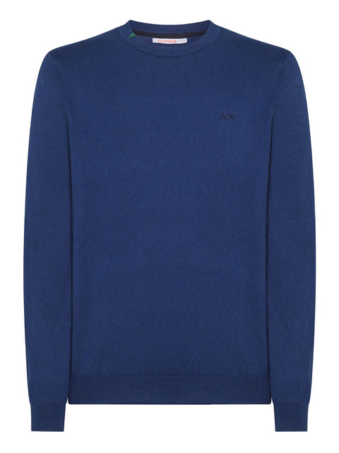 Pullover Sun68 Round Solid da Uomo - Blu