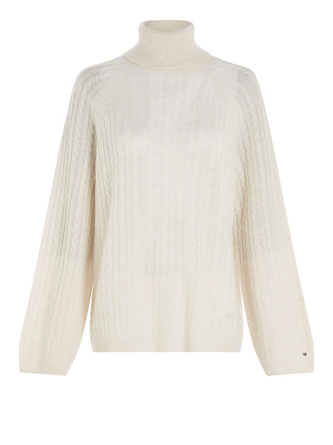 Maglione Tommy Hilfiger Soft Wool da Donna - Avorio