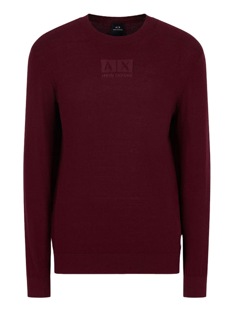 Pullover Armani Exchange da Uomo - Bordeaux