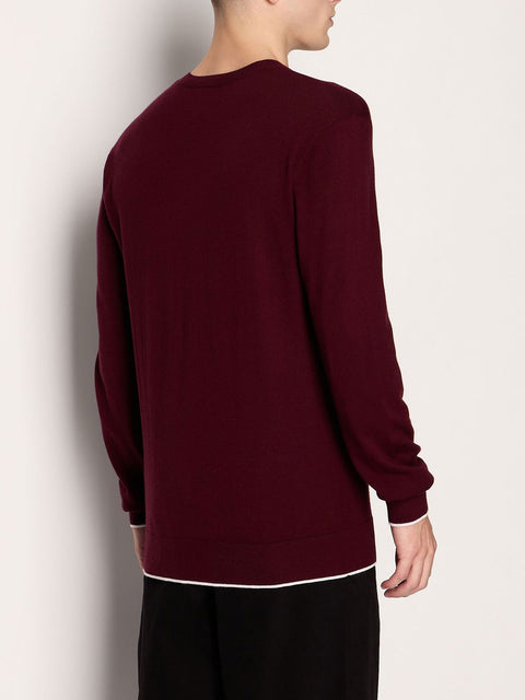 Pullover Armani Exchange da Uomo - Bordeaux