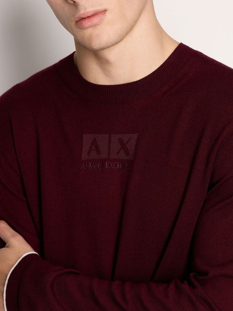 Pullover Armani Exchange da Uomo - Bordeaux