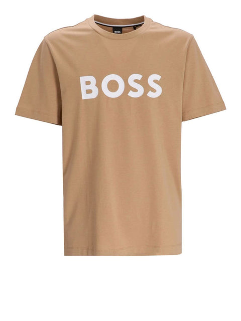 T-shirt Hugo Boss Tiburt da Uomo - Beige